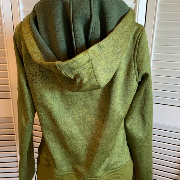 Empyre Snow Jacket Hoodie zi pup fleece liner green size small - Picture 9 of 9